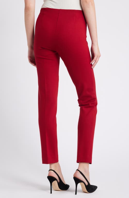 Shop Anne Klein Hollywood Waist Slim Fit Pants In Titian Red