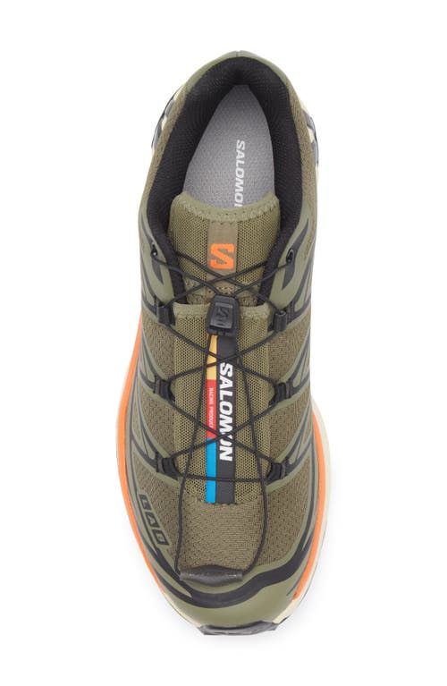 Salomon Gender Inclusive Xt-6 Gore-tex® Waterproof Sneaker In Deep Lichen Green