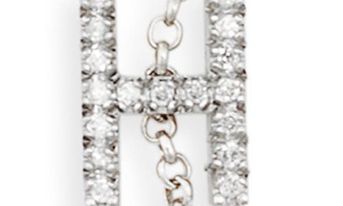 Meshmerise Diamond Initial Bezel Bracelet In White-h