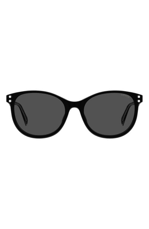 levi's 53mm Round Sunglasses in Black/Grey