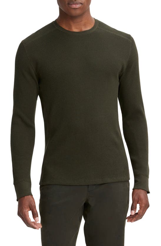Vince Thermal Top In Moss Green