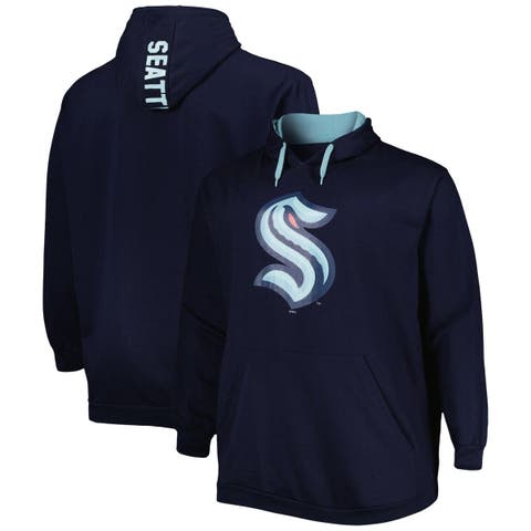 Profile Men's Navy Seattle Mariners Jersey Big and Tall Pullover Muscle  Hoodie