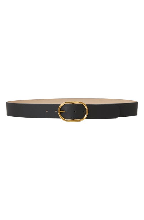 Kyra Leather Belt in Black Gold