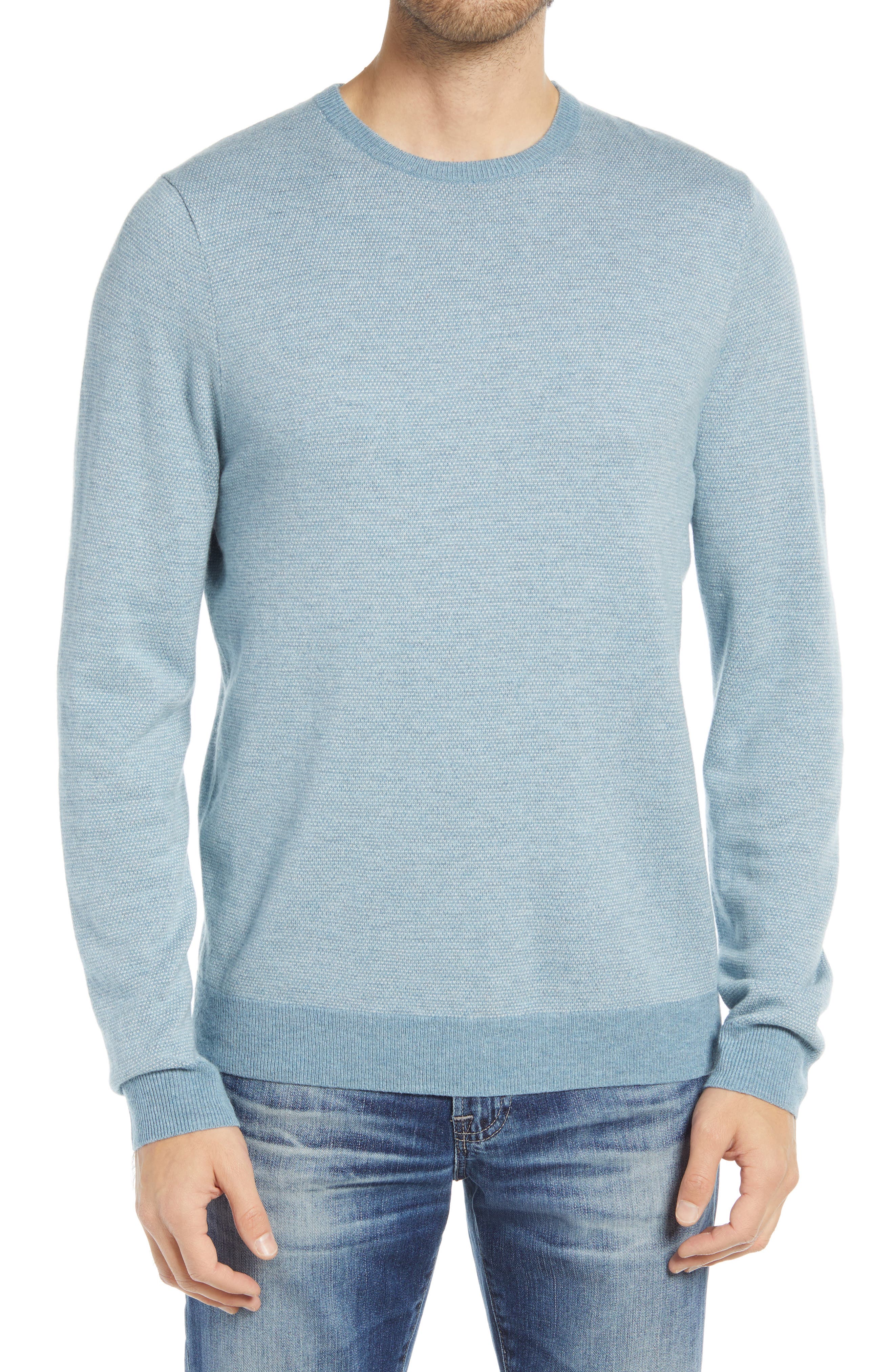 mens slim fit crew neck sweater
