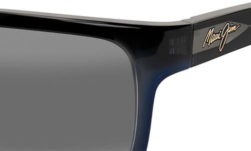 Maui Jim Byron Bay Polarized Mirrored Wrap Sunglasses, 62mm In Marlin/neutral Grey