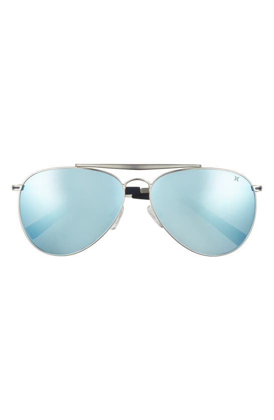 HURLEY SHOREBREAK 60MM POLARIZED AVIATOR SUNGLASSES