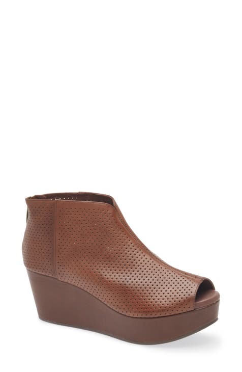 Closed toe wedge booties hotsell