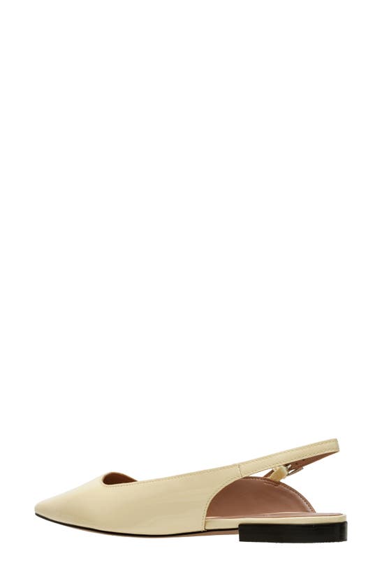 Linea Paolo Caia Pointed Toe Slingback Flat In Light Yellow