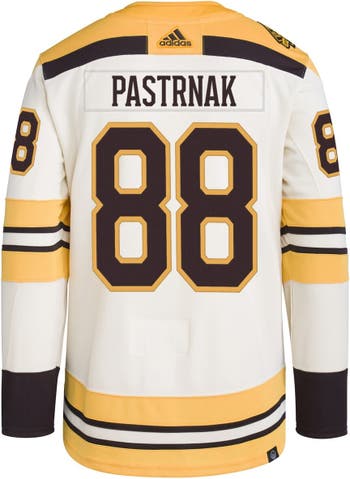 Men's Boston Bruins David Pastrnak adidas White Primegreen Authentic Pro  Player Jersey