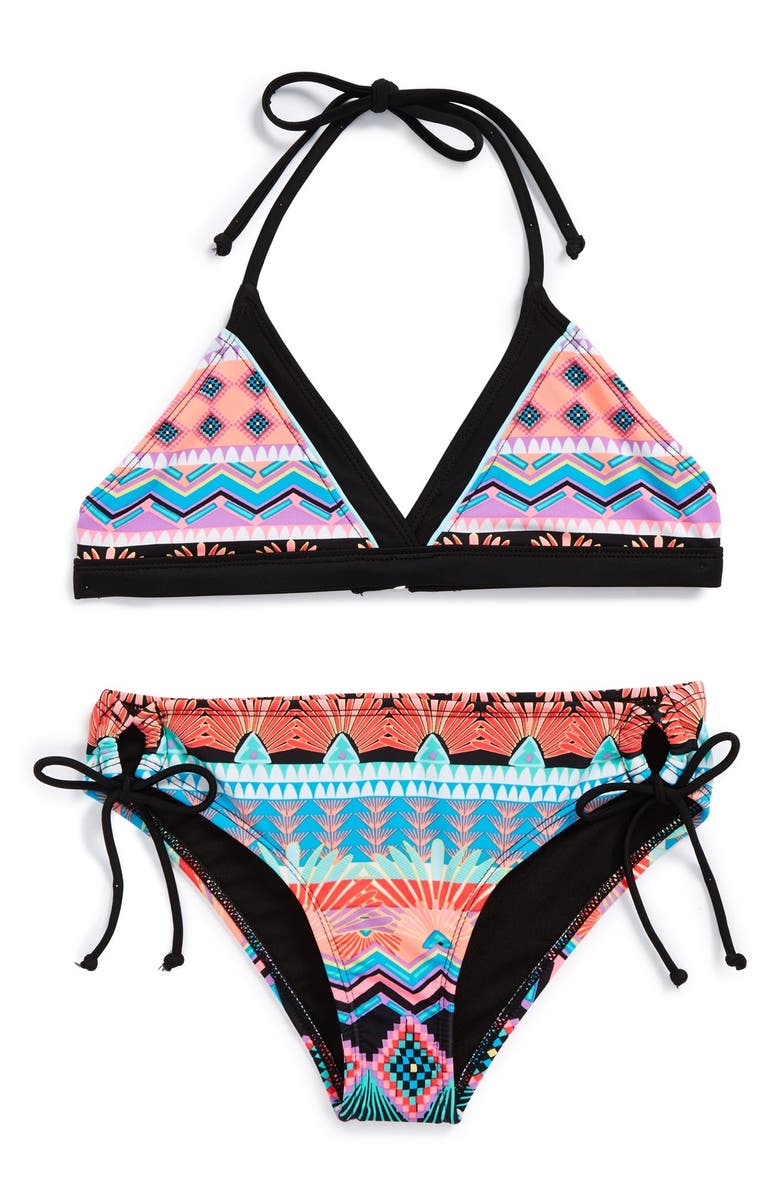 Hobie Geometric Print Two-Piece Swimsuit (Big Girls) | Nordstrom