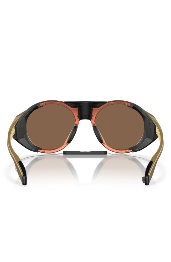 Shop Oakley Clifden 54mm Mirrored Prizm™ Round Sunglasses In Bronze