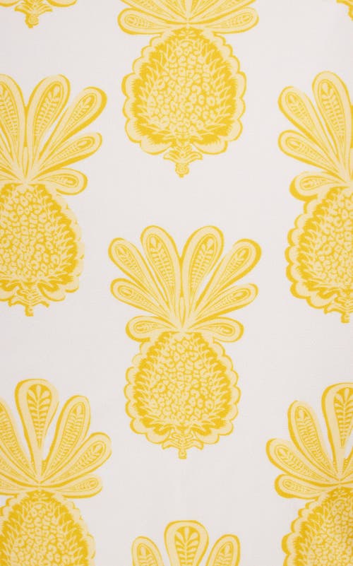 Shop La Doublej Bardot Top Pineapple Sunflower White