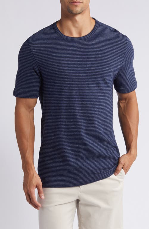 Stripe Cotton & Modal T-Shirt in Navy Cove Stripe