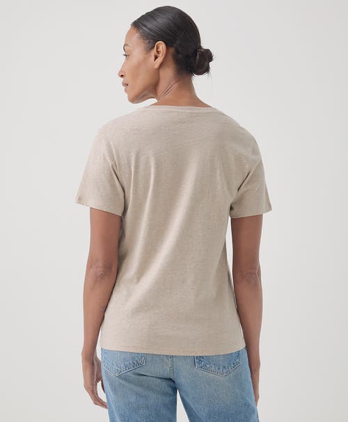Pact Organic Cotton Softspun Crew Neck Tee In Wheat Heather