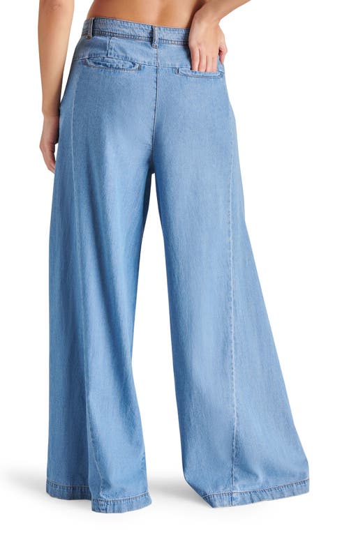 Shop Steve Madden Starling Wide Leg Jeans In Bijou Blue