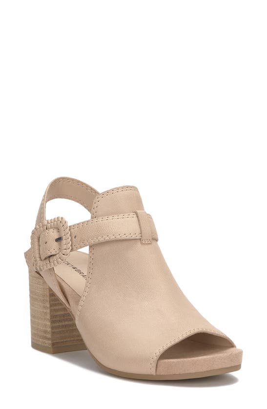 Shop Lucky Brand Juliane Block Heel Sandal In Cannellini