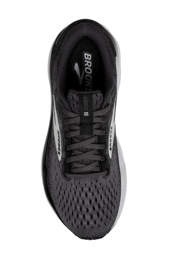 Shop Brooks Ghost 16 Running Shoe In Black/ Grey/ White