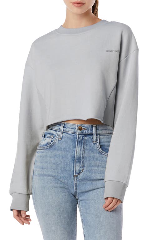 Favorite Daughter The Jen Crop Sweatshirt in Grey