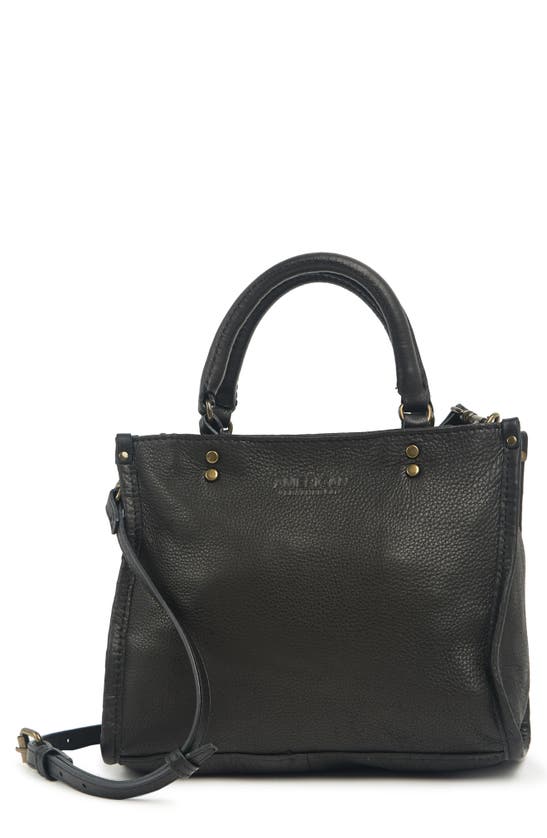 American Leather Co. Long Beach Leather Crossbody Bag In Black