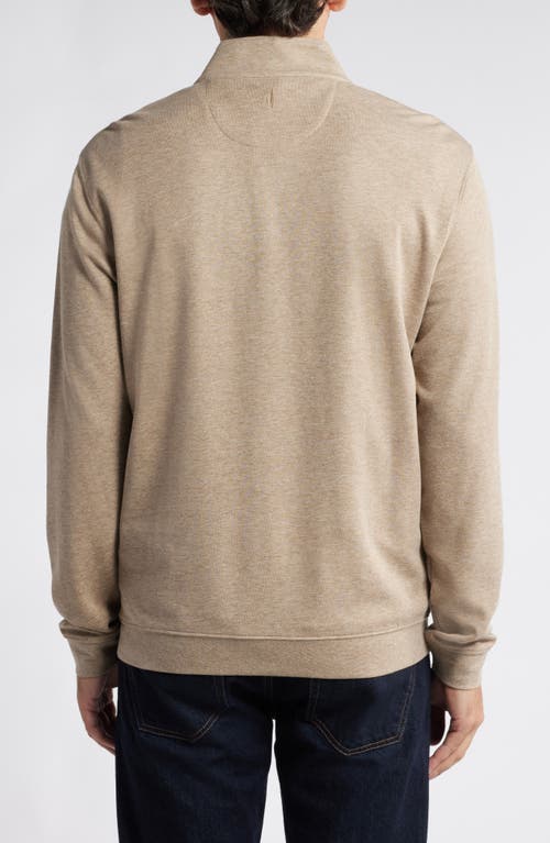 Johnnie-o Sully Quarter Zip Pullover In Cedar