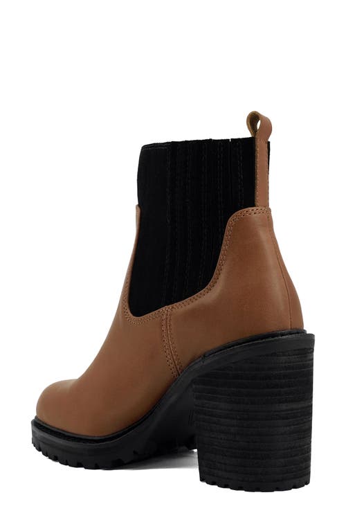 Zigi Artisan Amalia Platform Chelsea Boot In Brown Leather