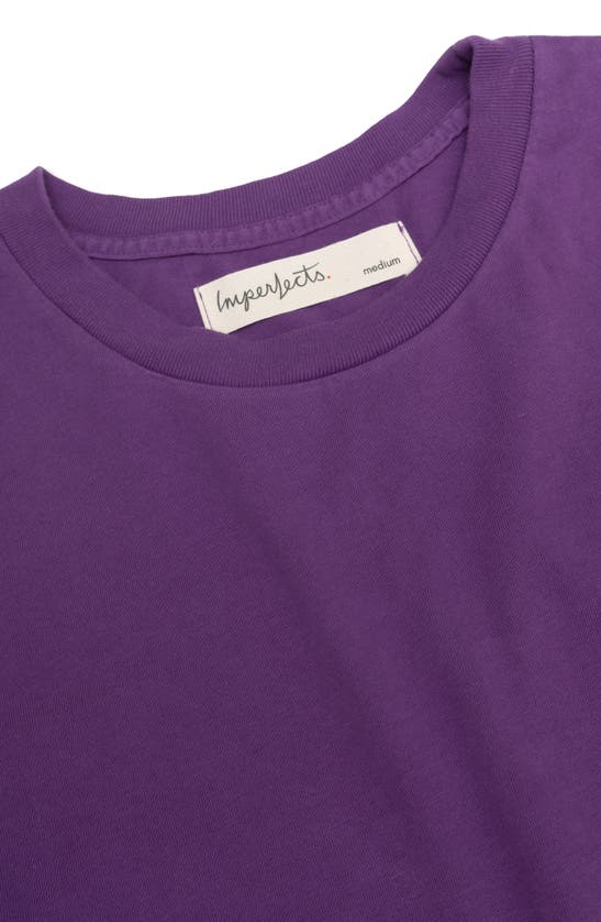 Shop Imperfects Cotton Night Shirt In Purple Magic