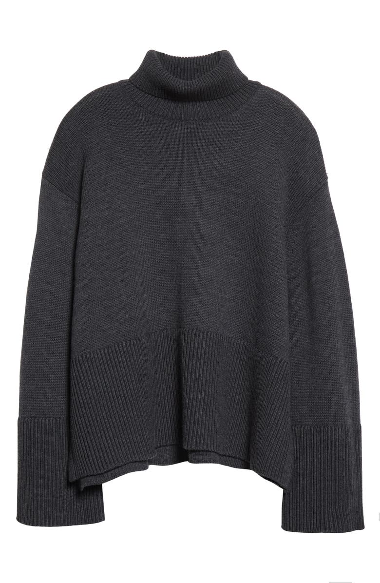 Totême Oversize Wool & Organic Cotton Turtleneck Sweater | Nordstrom