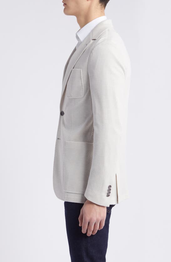 Shop Canali Trim Fit Knit Cotton Blend Sport Coat In White