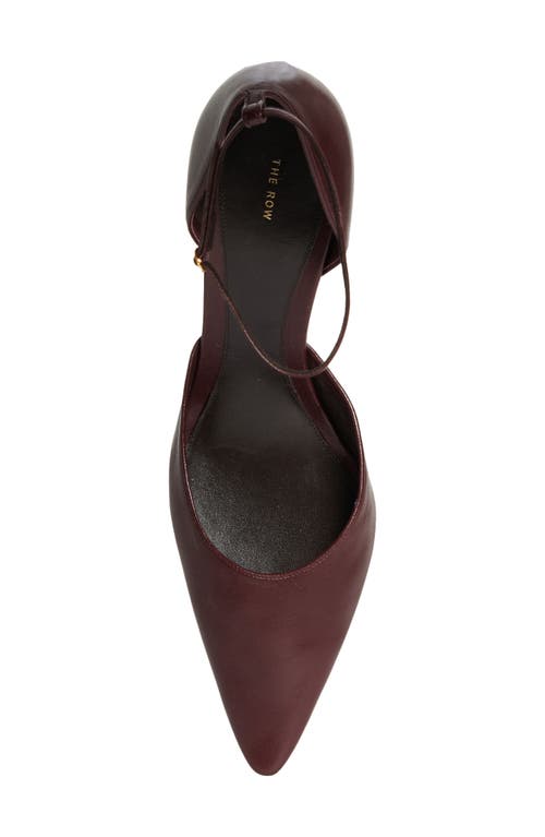 Shop The Row Liisa D'orsay Ankle Strap Pump In Bordeaubergine