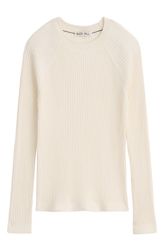 Shop Alex Mill Josie Rib Cotton & Cashmere Sweater In Ivory