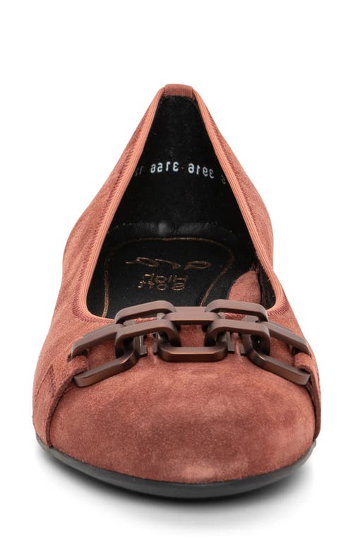 Ara Scout Chain Ballet Flat In Terra