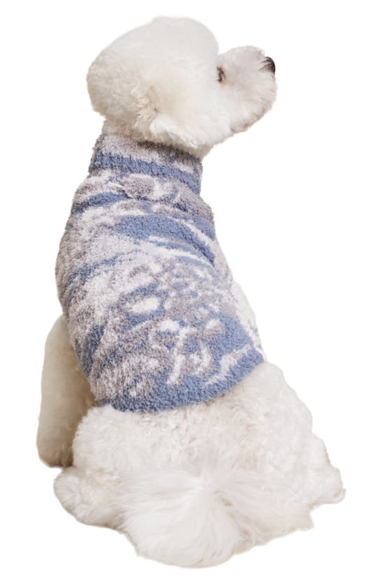 Shop Barefoot Dreams Cozychic™ Abstract Camo Dog Sweater In Almond/ Dusk