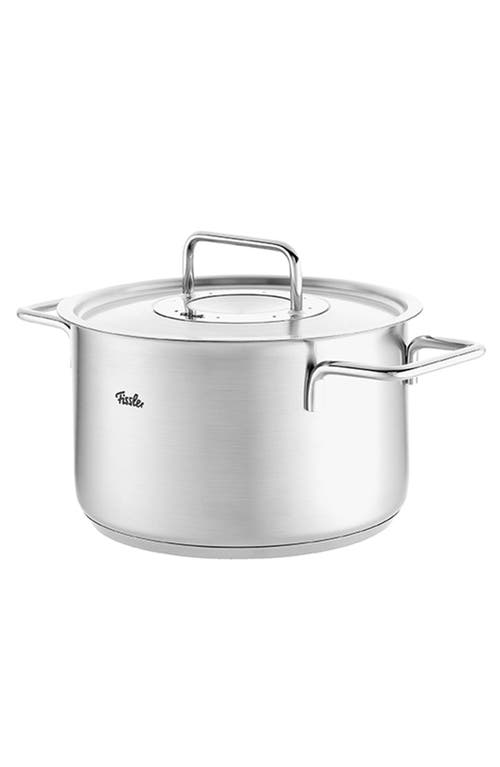Fissler Pure Collection Stainless Steel Stock Pot With Metal Lid In Stainless Steel