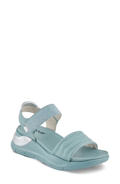 Flexus By Spring Step Zashine Slingback Platform Wedge Sandal In Blue