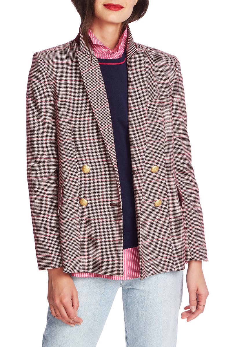 Court & Rowe Double Breasted Houndstooth Jacket | Nordstrom