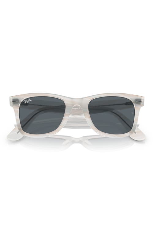 Ray Ban Ray-ban 52mm Square Sunglasses In Striped Light Blue