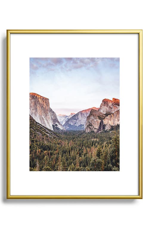 Deny Designs Yosemite Tunnel Framed Art Print in Golden Tones at Nordstrom