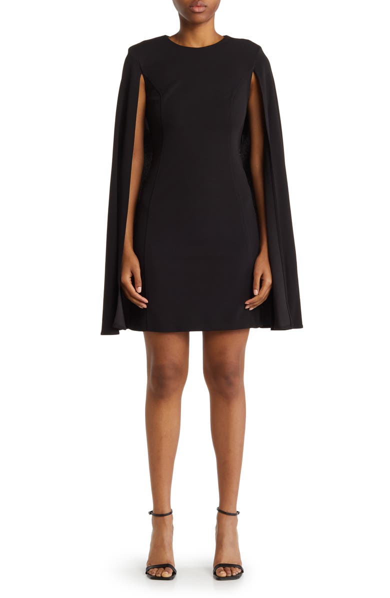 Calvin Klein Cape Sleeve Crepe Dress | Nordstromrack