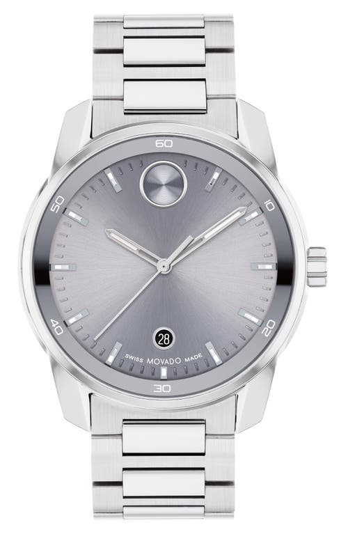 Movado Men's Swiss Bold Verso Stainless Steel Bracelet Watch 42mm In Grey