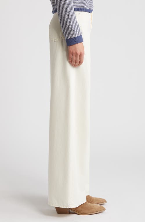 Shop Rag & Bone Sofie Featherweight Wide Leg Jeans In Ecru