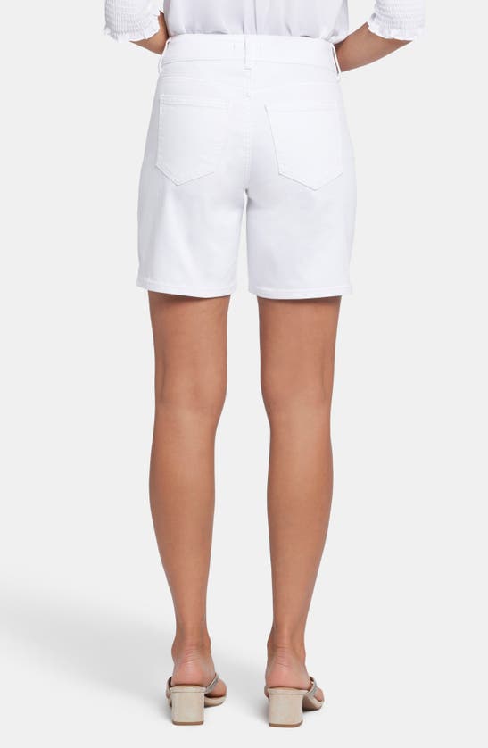 Shop Nydj Frankie Denim Shorts In Optic White