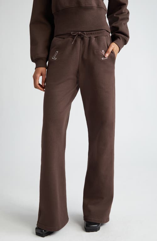 Window Logo Cotton Sweatpants in Brown