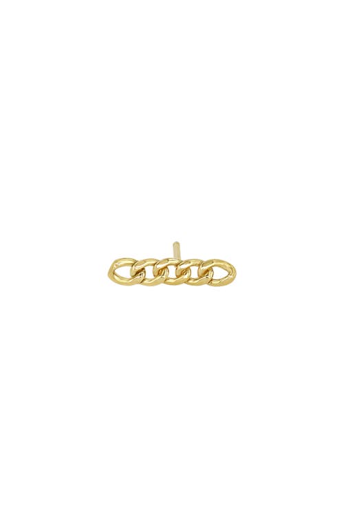 Zoë Chicco Curb Chain Bar Single Stud Earring in 14K Yellow Gold at Nordstrom