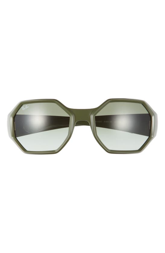 Ray Ban 59mm Square Sunglasses In Green