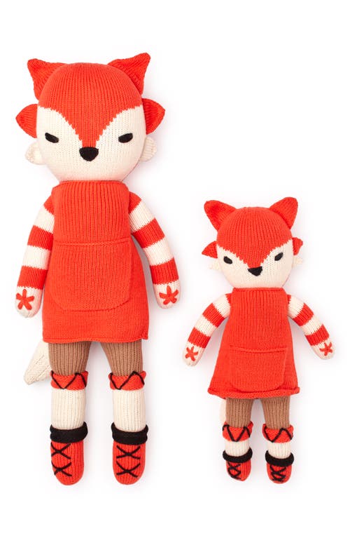 Cuddoll Foster Fox 20" Hand-Knit Stuffed Animal in Red at Nordstrom