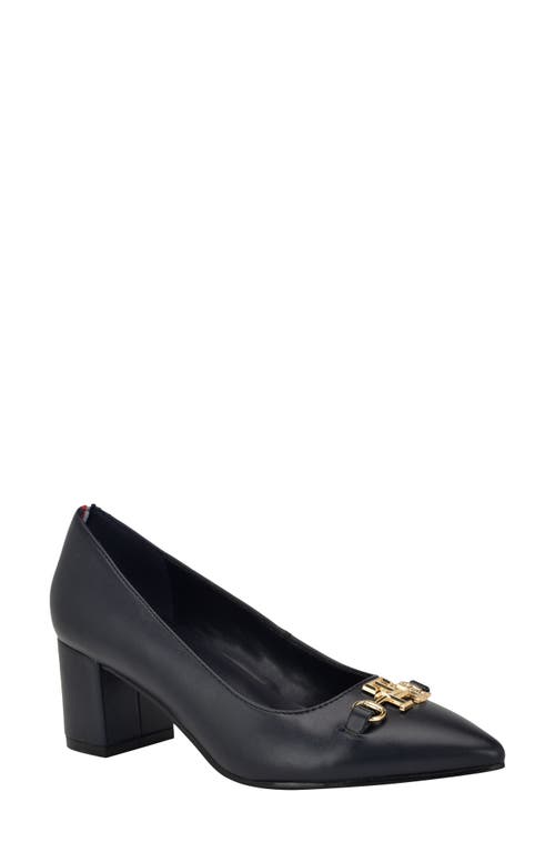 Tommy Hilfiger Women's Nanya Block Heel Classic Pumps In Marine