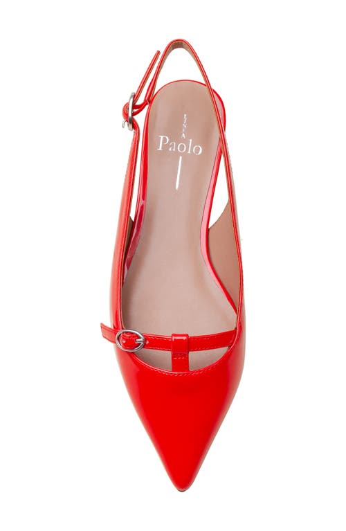 Linea Paolo Celina Pointed Toe Slingback Flat In Red