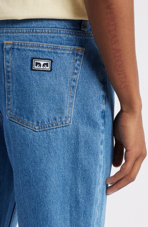 Obey Bender Relaxed Jeans In Light Indigo