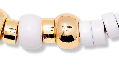 Brook & York Brook And York Cove Beaded Bracelet In Gold/ White