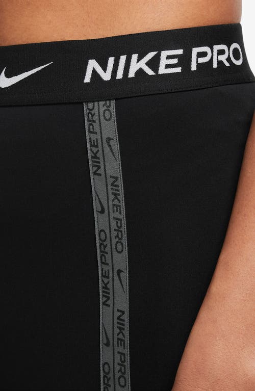 Shop Nike Dri-fit High Waist 3-inch Shorts In Black/black/iron Grey